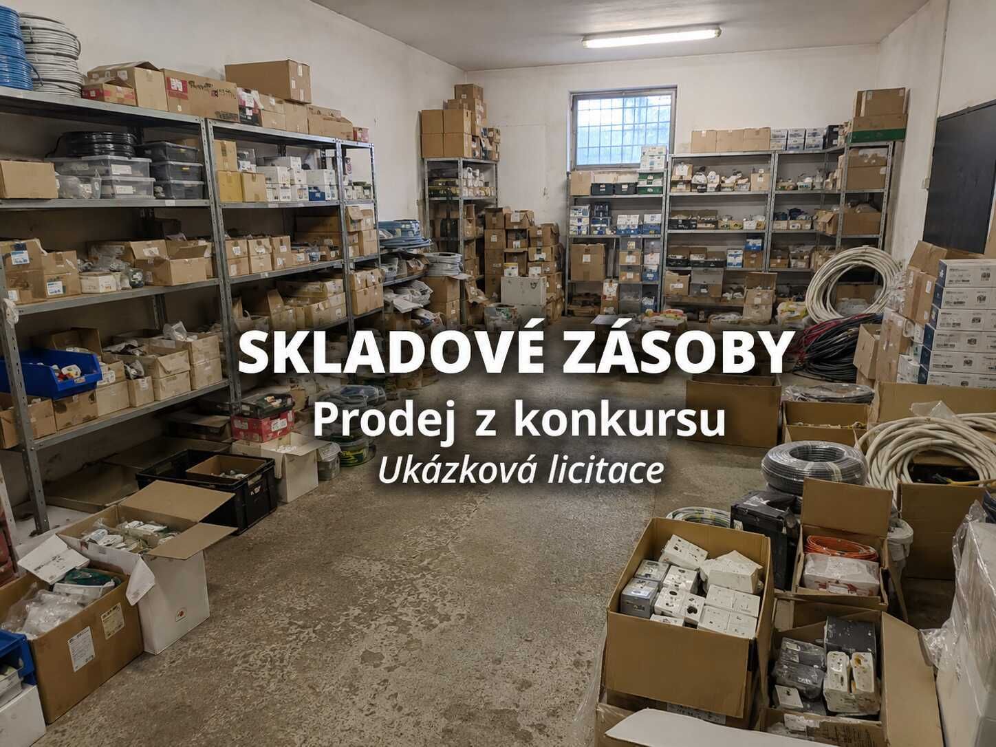 Soubor skladových zásob – prodej z konkursu